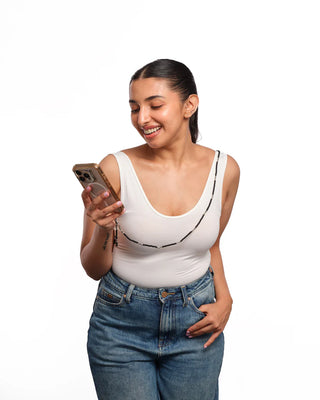 Black Basic Mobile Lanyard