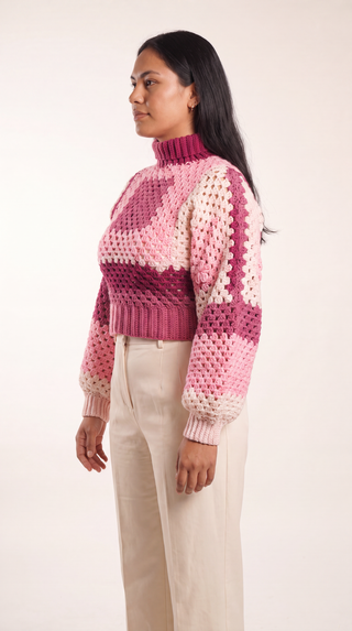 Rose Granny Square Cardigan