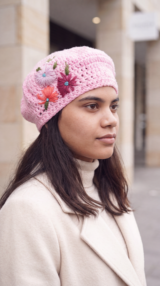 Blossom Crochet Beret