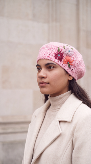 Blossom Crochet Beret